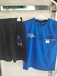 Positive Mavi Baskılı Takım