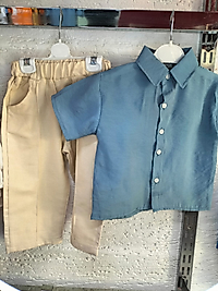 Mavi Gomlek - Pantolon Takım