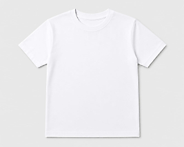 Çocuk Düz Beyaz Unisex Kısa Kollu Basic Tshirt