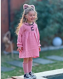 Pembe Müslin Elbise