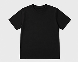 Çocuk Düz Siyah Unisex Kısa Kollu Basic Tshirt