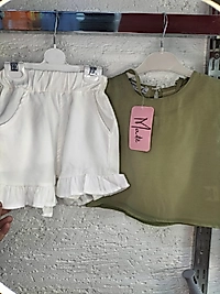 Yeşil Bluz-Şort Takım